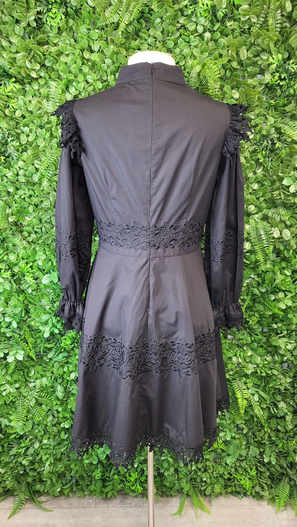 Seattle Black Embroidered Dress (10)