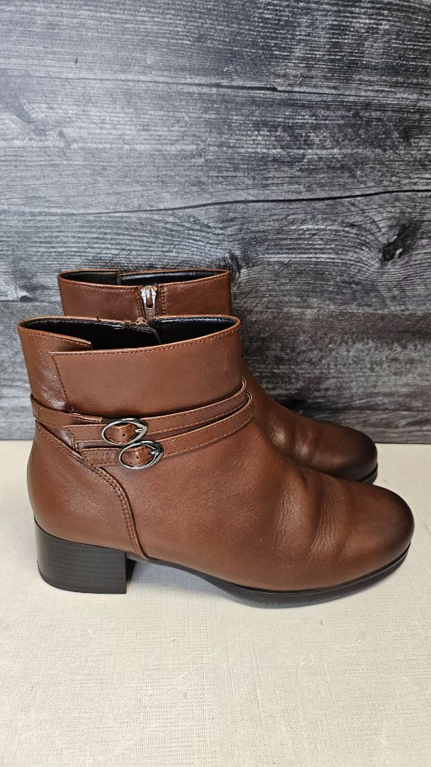 Gabor Chestnut Leather Boots (38)