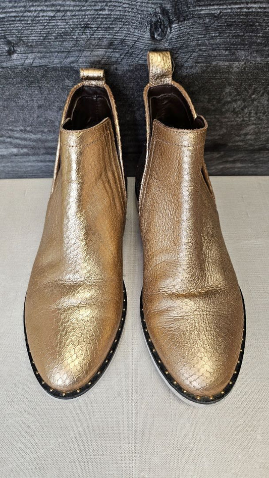 Hey Monday Augustine Rose Gold Metallic Bootie (37)