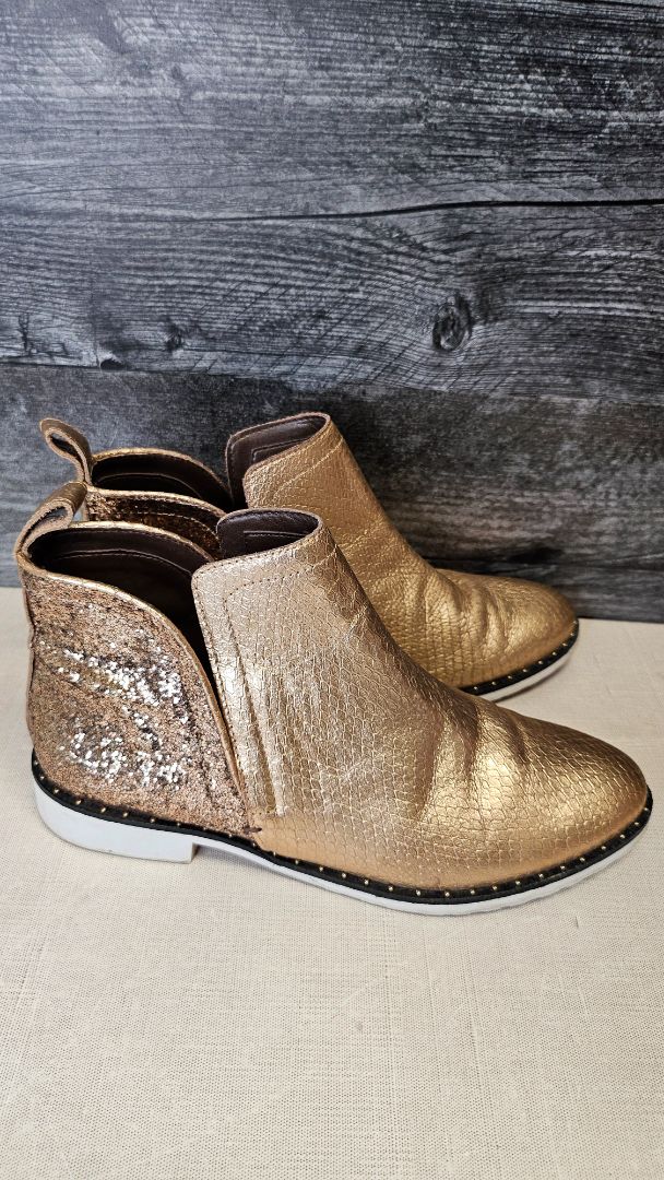 Hey Monday Augustine Rose Gold Metallic Bootie (37)