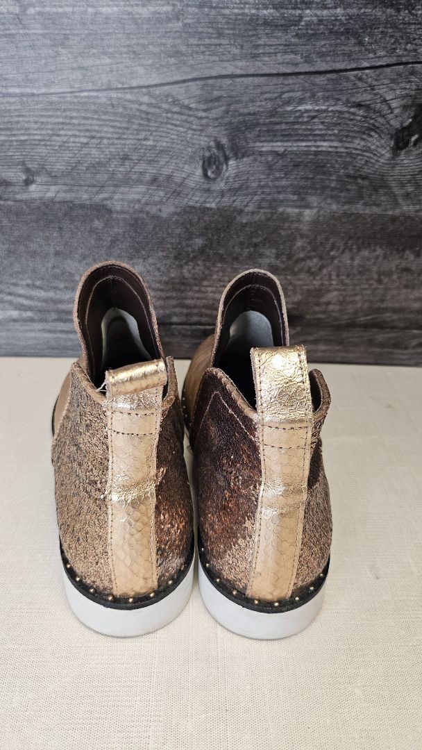 Hey Monday Augustine Rose Gold Metallic Bootie (37)