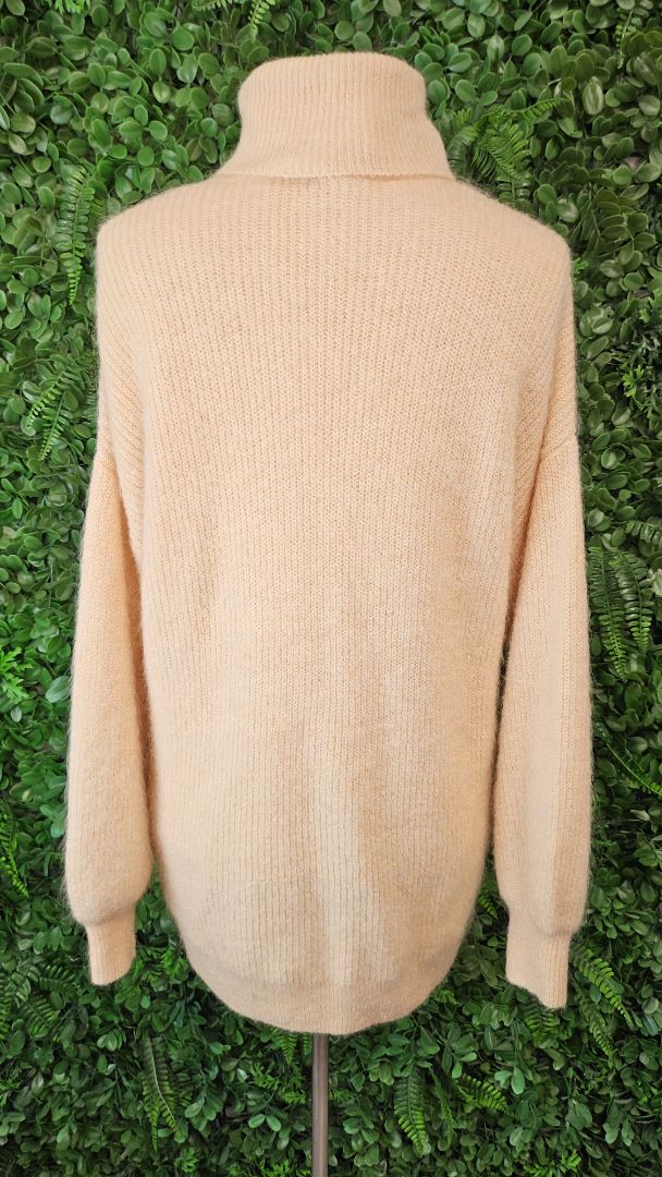 Seed Butter Roll Neck Mohair Blend Knit (8-10)
