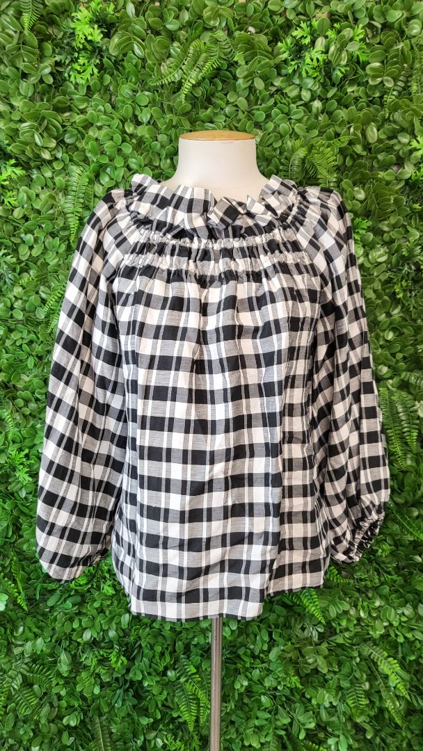 Country Road B/W Gingham Top (12)