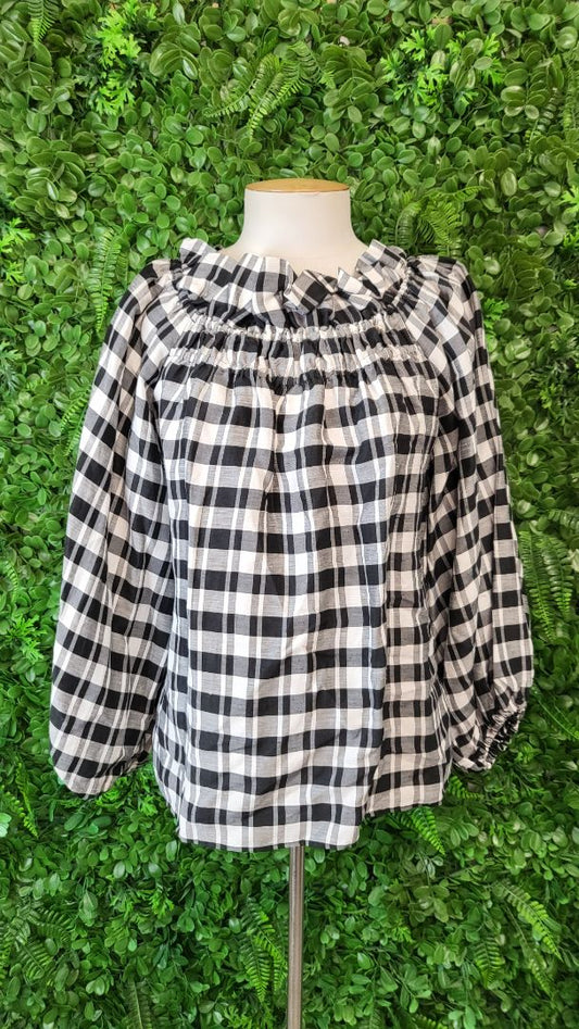 Country Road B/W Gingham Top (12)