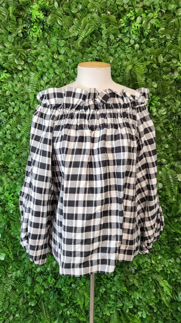 Country Road B/W Gingham Top (12)