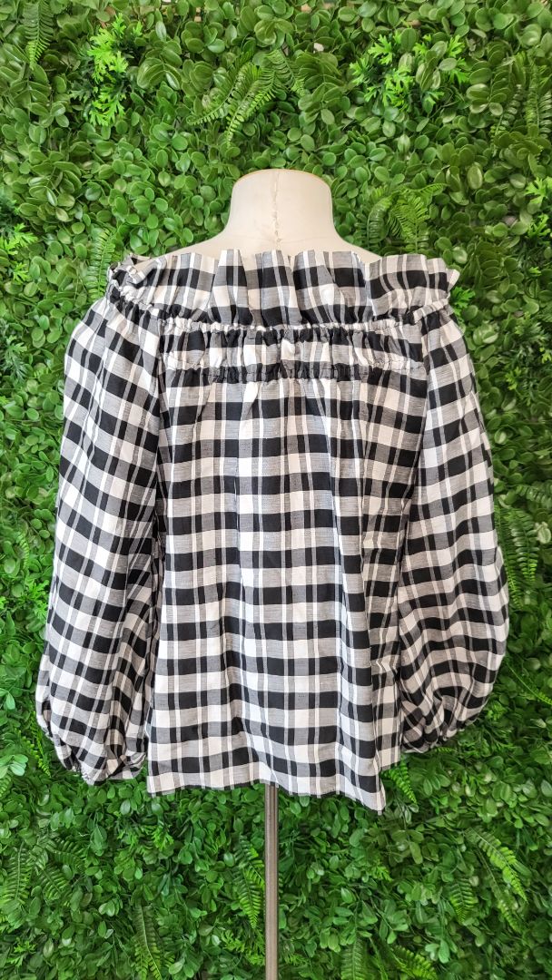 Country Road B/W Gingham Top (12)