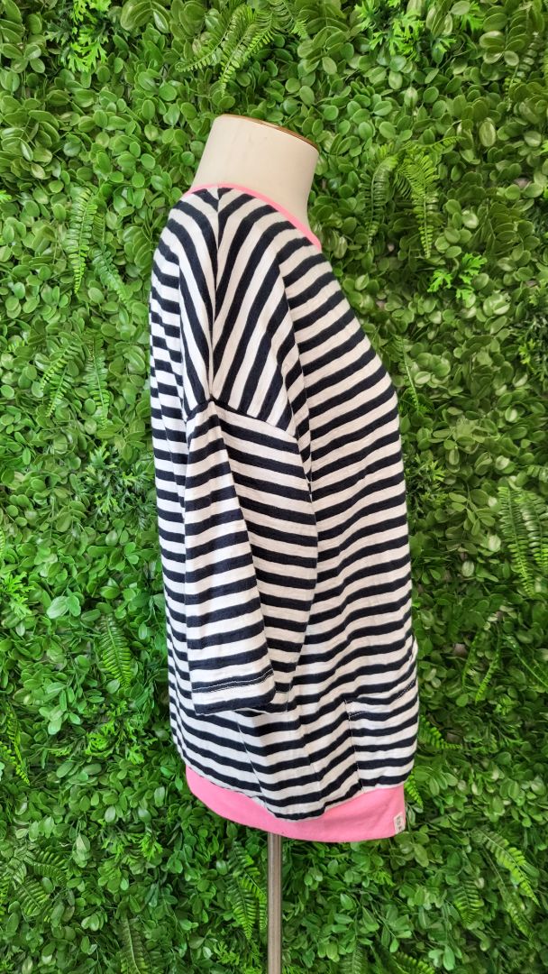 Elm Navy/White Stripe Top (8-10)