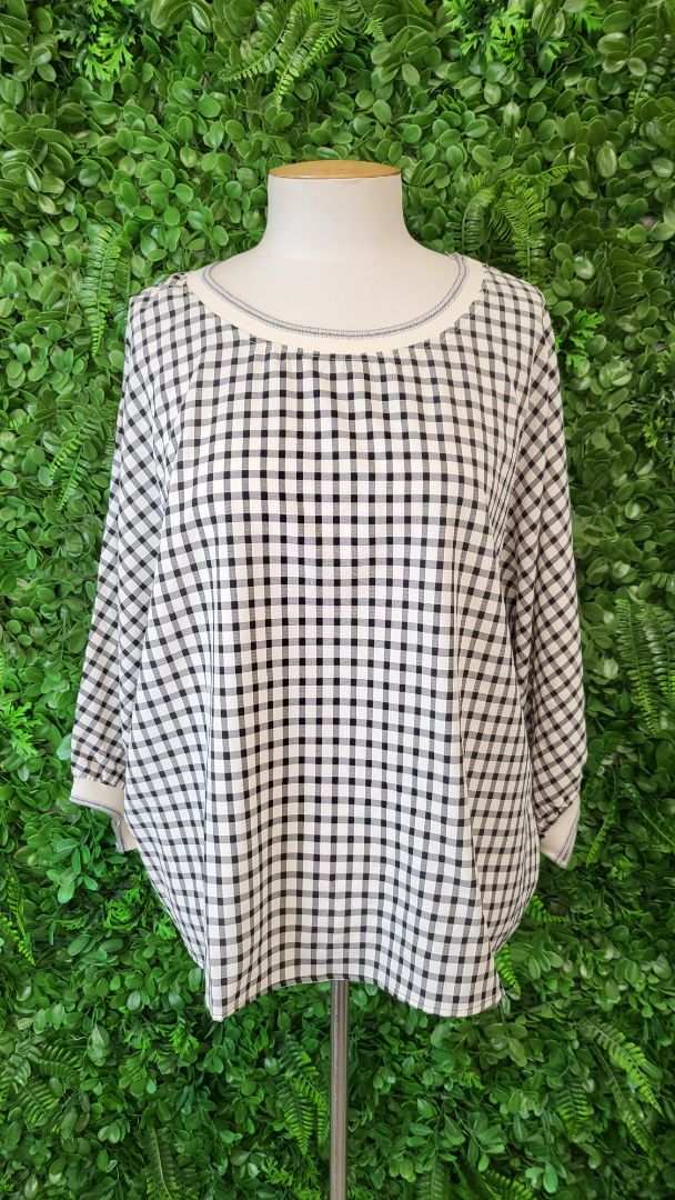 Et Alia Black/Cream Check Top (12)