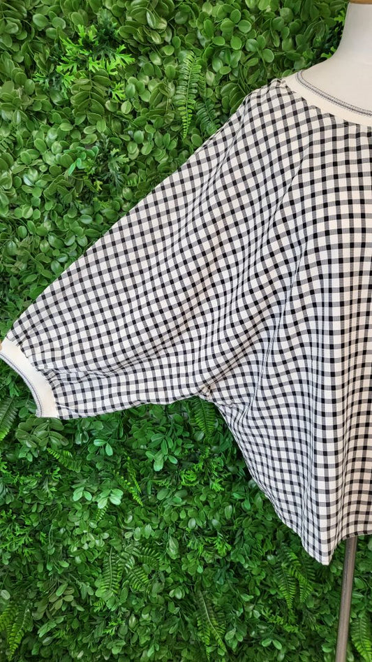Et Alia Black/Cream Check Top (12)