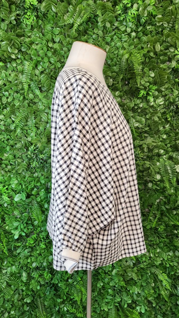 Et Alia Black/Cream Check Top (12)