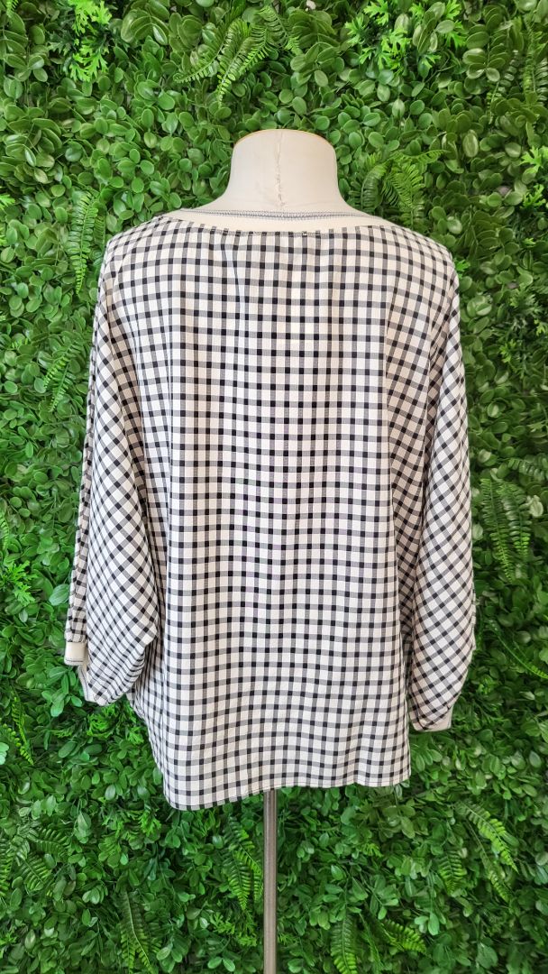 Et Alia Black/Cream Check Top (12)