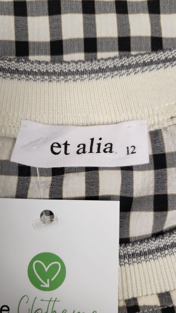 Et Alia Black/Cream Check Top (12)