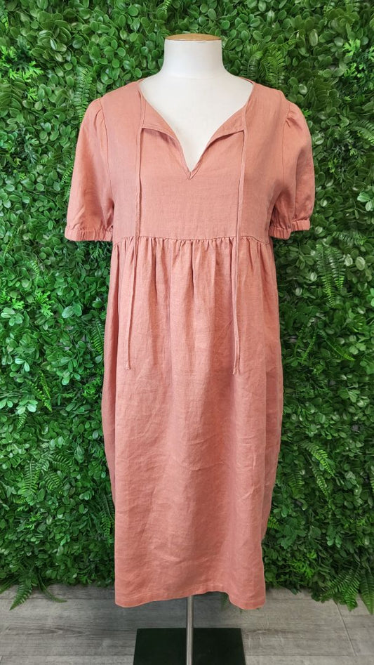 Swanndri Terracotta Linen Dress (8-10)