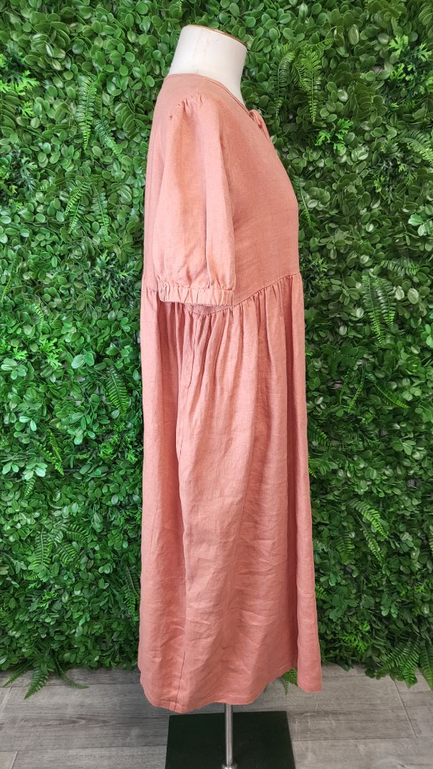 Swanndri Terracotta Linen Dress (8-10)