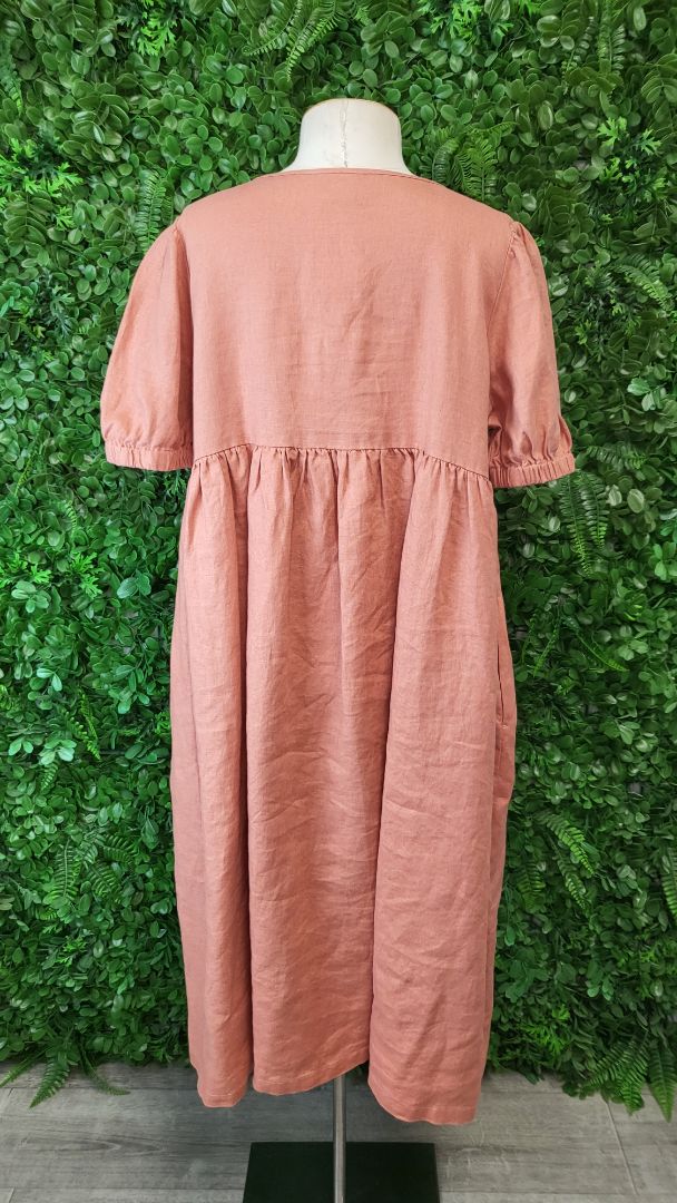 Swanndri Terracotta Linen Dress (8-10)
