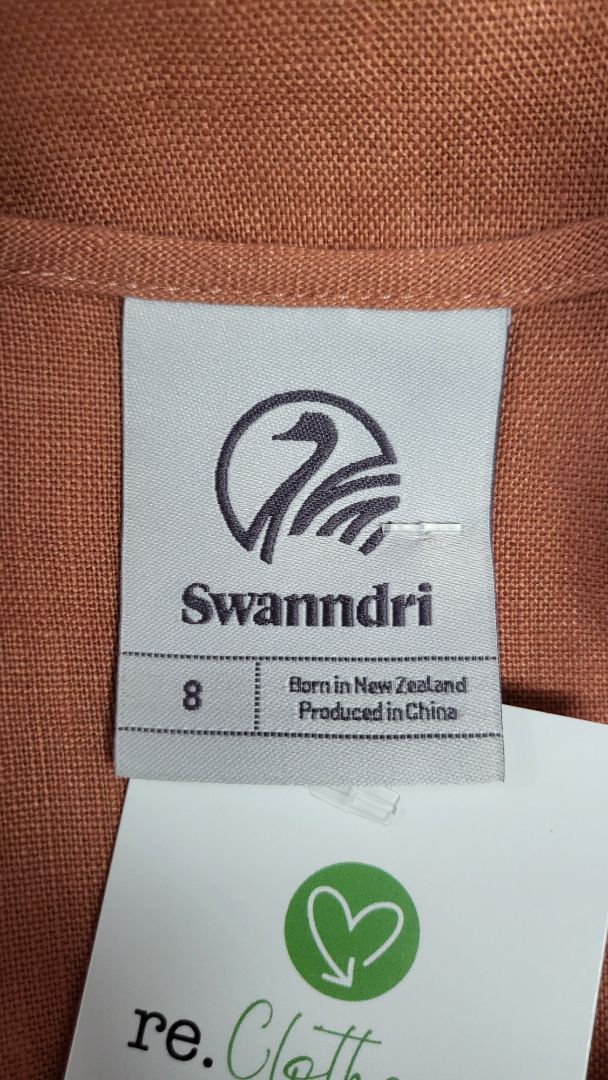 Swanndri Terracotta Linen Dress (8-10)