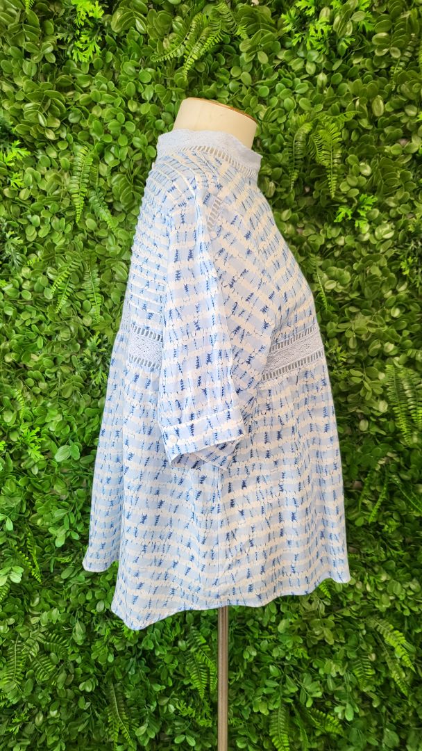 Drama The Label Blue Patterned Top (10)