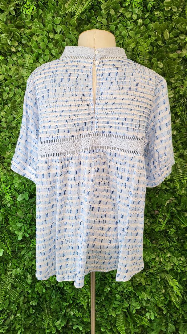 Drama The Label Blue Patterned Top (10)
