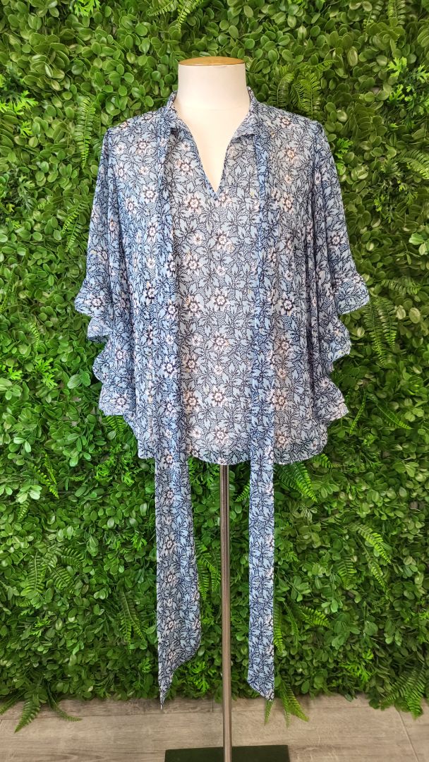 River Island Blue Floral Top (10)