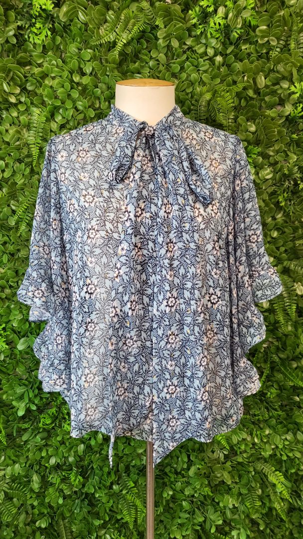 River Island Blue Floral Top (10)
