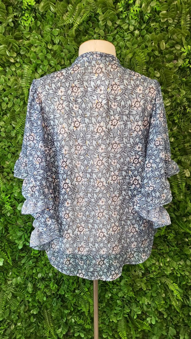 River Island Blue Floral Top (10)