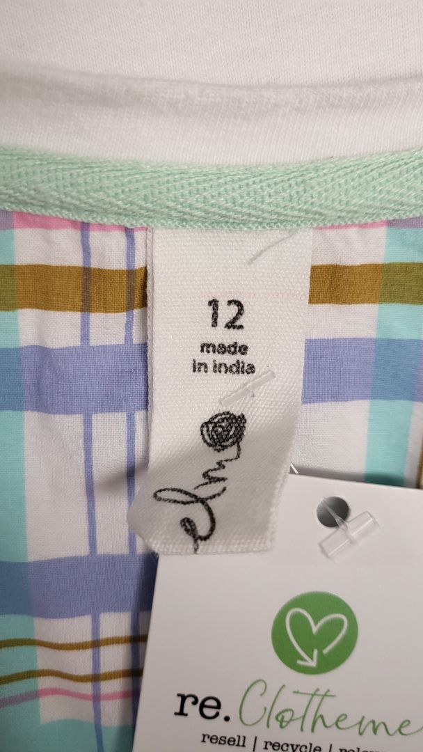Elm White Gingham Cross Tee (12)