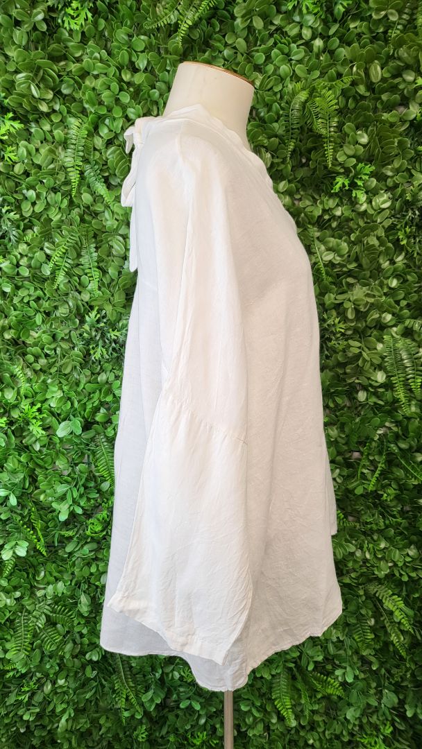 Viola Borghi White Linen Tunic Top (18)