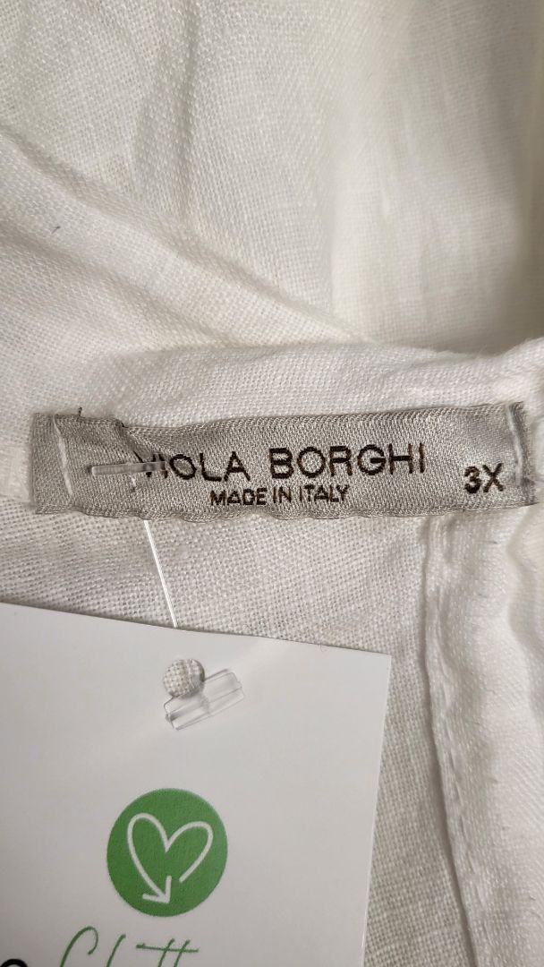 Viola Borghi White Linen Tunic Top (18)