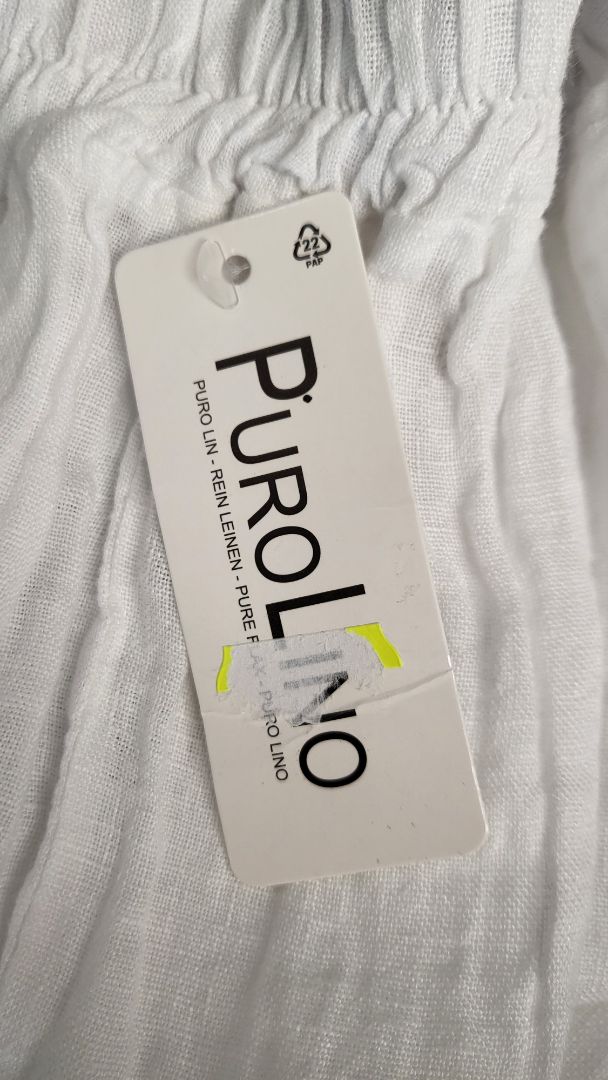 Puro Lino White Linen Pant BNWT (10-12)