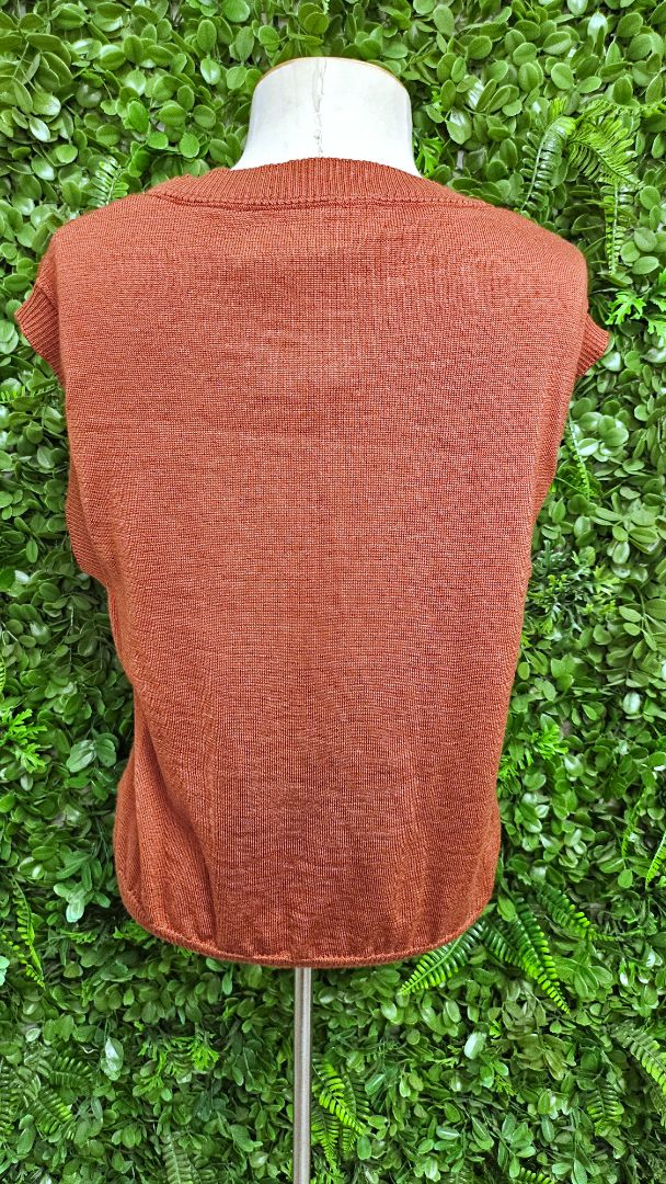 Preen Rust Cable Merino Vest (12-14)