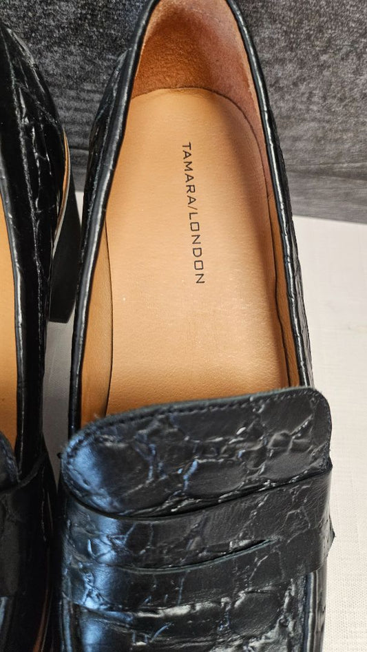 Tamara London Black Loafer Heel (40)