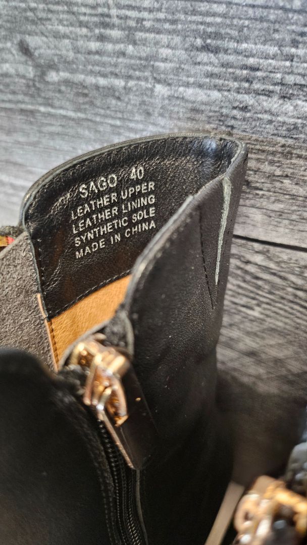 Bresley Black Stripe Side Boot (40)