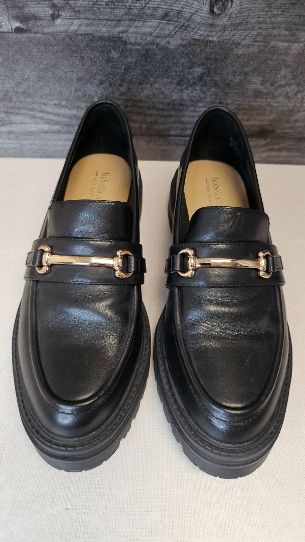 Isabella Anselmi Black Leather Loafer (39)