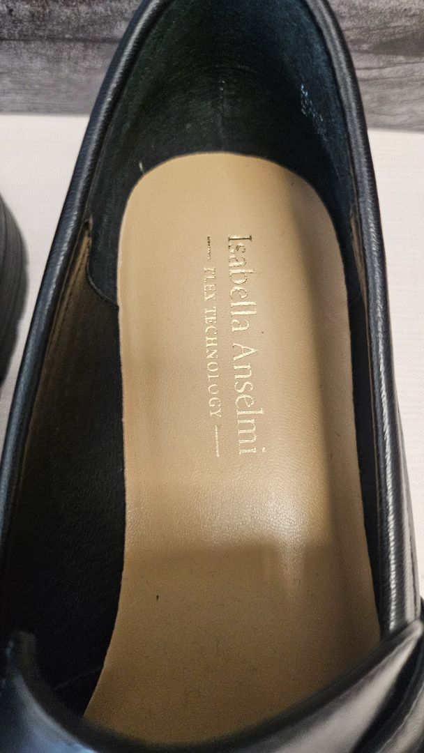 Isabella Anselmi Black Leather Loafer (39)