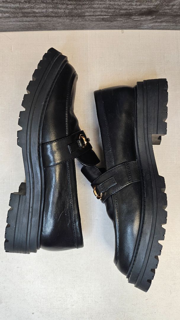 Isabella Anselmi Black Leather Loafer (39)