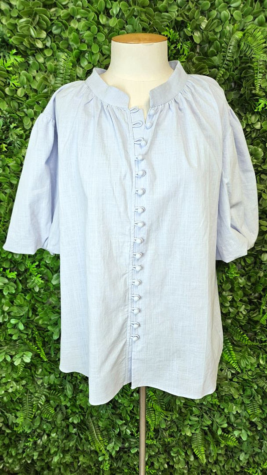 Drama The Label Blue Puff Top (14)