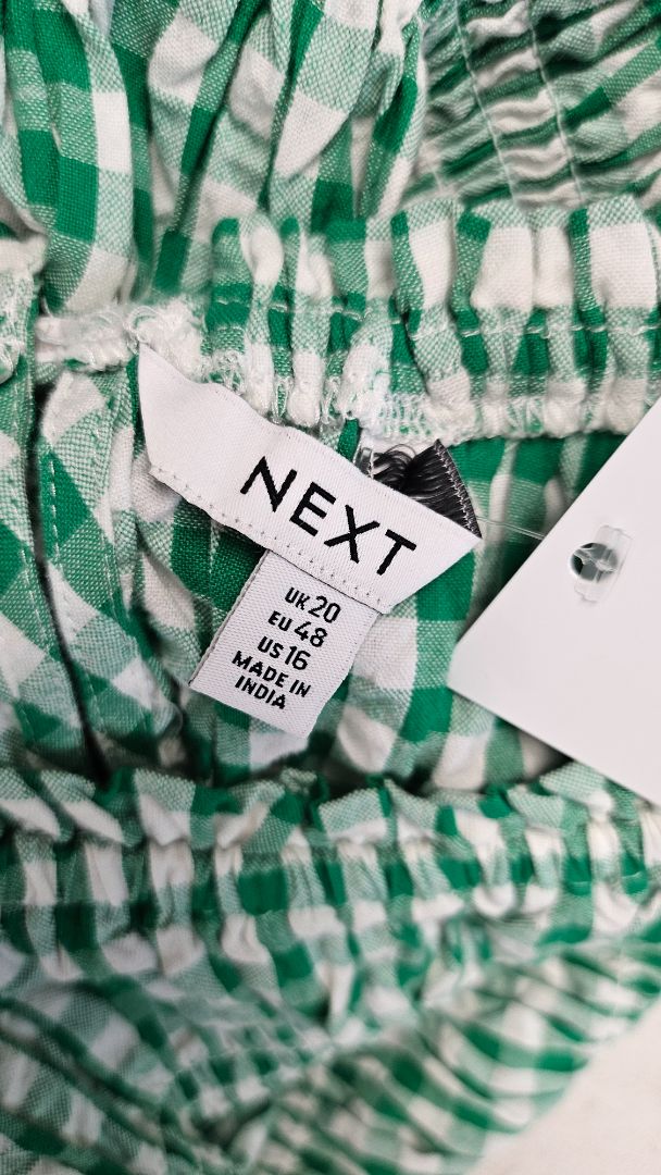 Next Gingham Shirred Top (18-20)