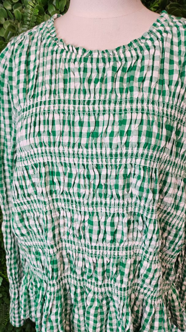 Next Gingham Shirred Top (18-20)