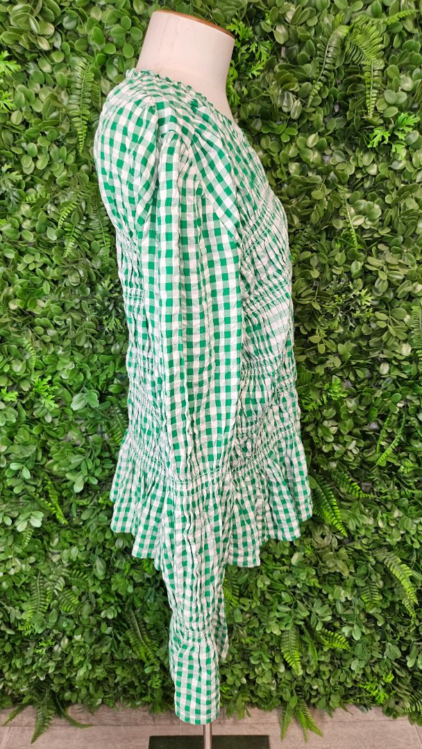 Next Gingham Shirred Top (18-20)