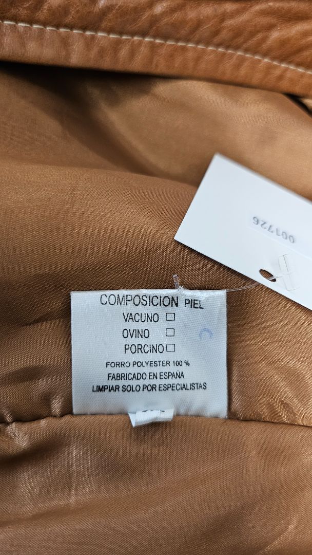 Unknown Tan Vintage Leather Jacket (10-12)