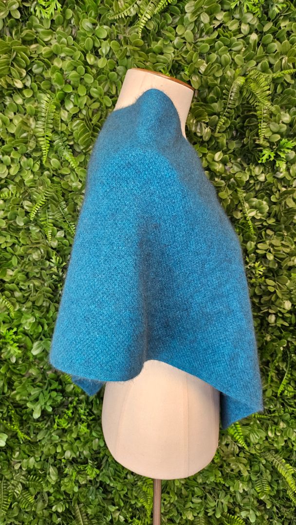 Trilogy Teal/Floral Merino Possum Shrug (8-10)