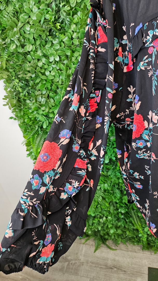 Gloss Black Floral Top (18)
