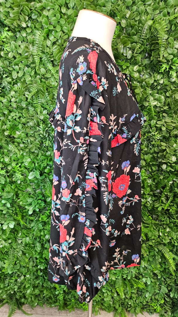 Gloss Black Floral Top (18)