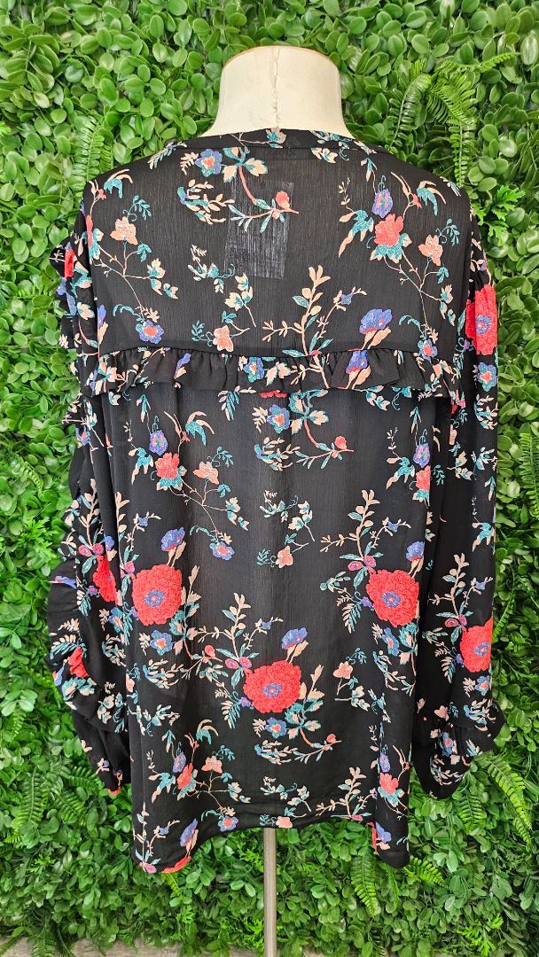 Gloss Black Floral Top (18)
