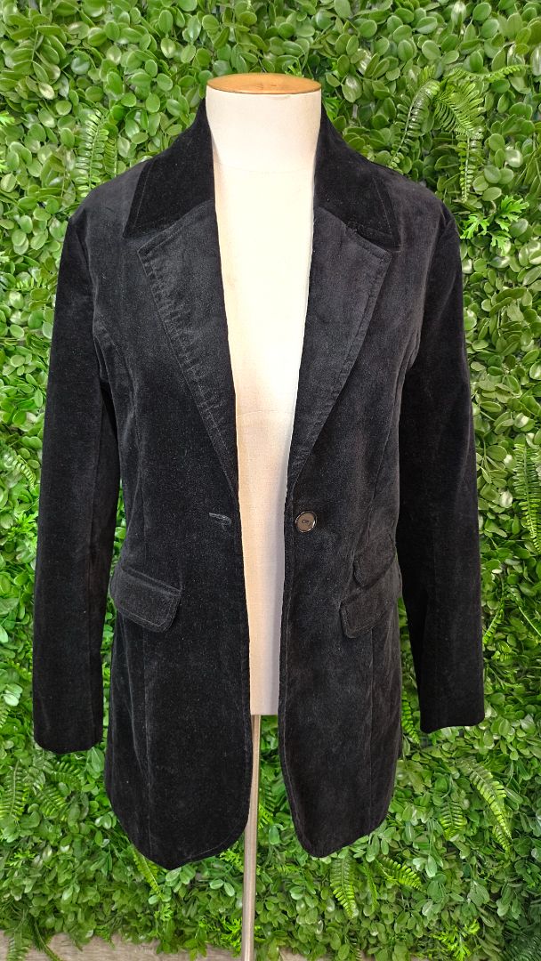 Dangerfield Black Velvet Blazer (8)