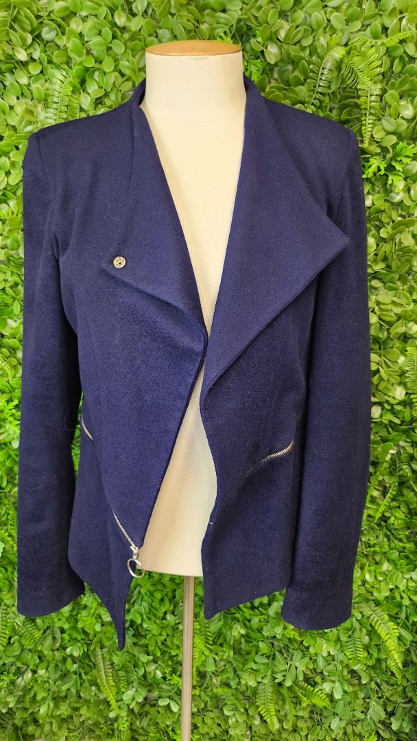 Andrea Moore Navy Wool & Cashmere Jacket (10)