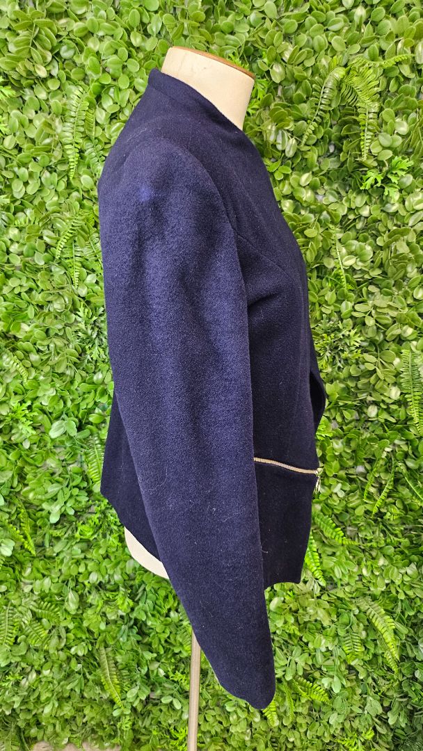 Andrea Moore Navy Wool & Cashmere Jacket (10)