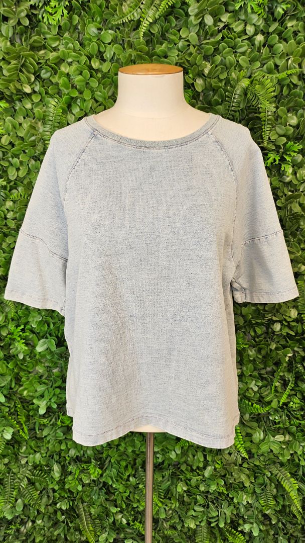 Seed Washed Blue Casual Top (12)