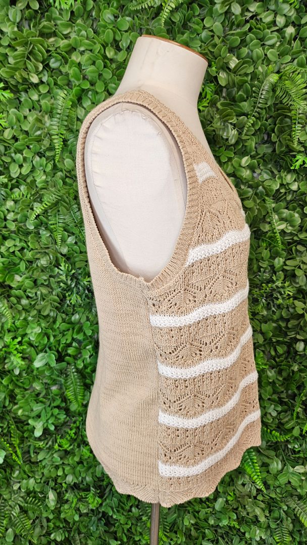 Lauren Conrad Taupe Knit Vest (12-14)