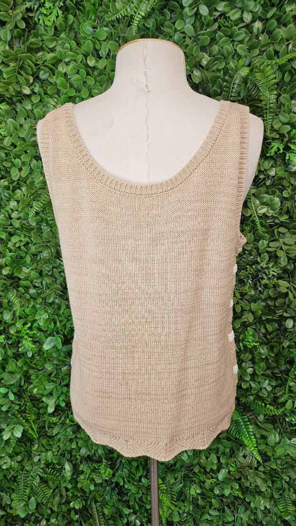 Lauren Conrad Taupe Knit Vest (12-14)